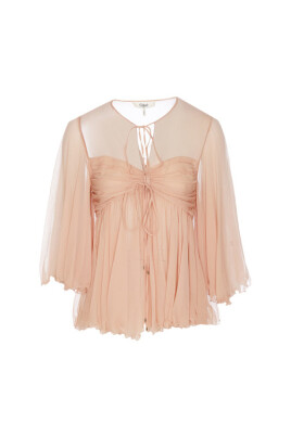 pleated-peach-top-with-long-laces