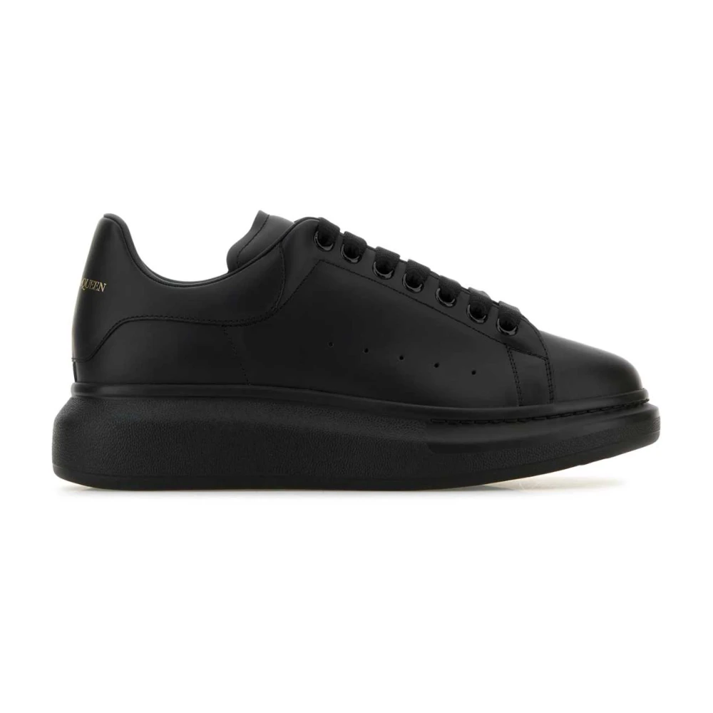 Alexander Mcqueen Men's Black Sneakers, 8 Uk, Leather Trainers With Heel