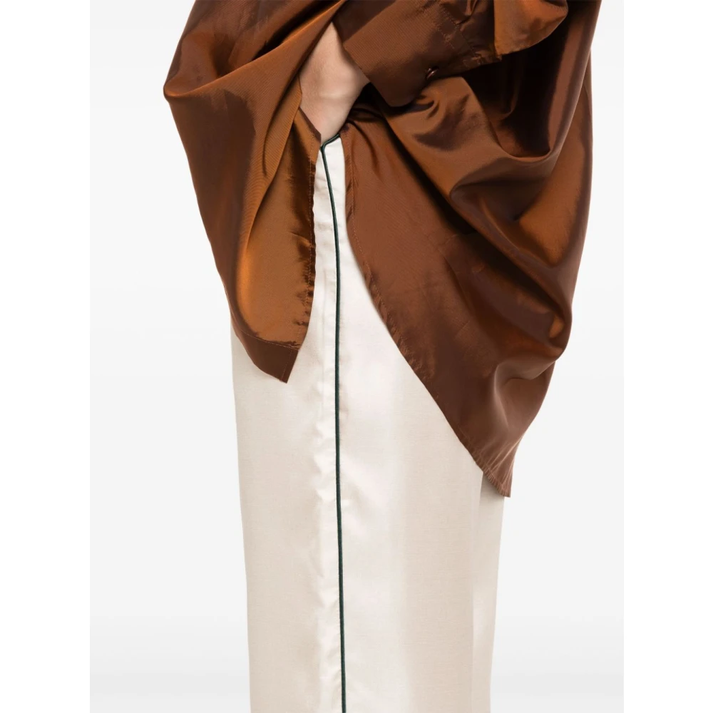 F.r.s For Restless Sleepers Groene Bloemen Palazzo Broek Beige Dames
