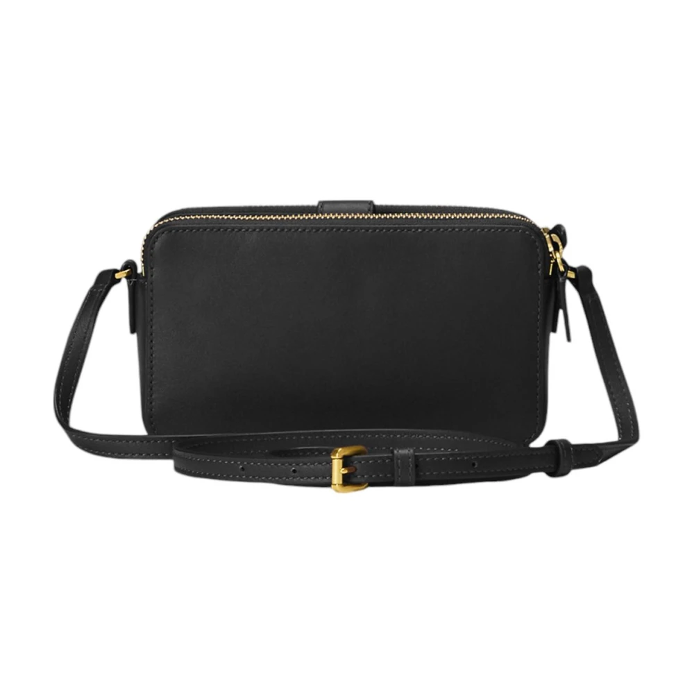 Ralph Lauren Dames Schoudertas Leer Stijlvol Model Black Dames