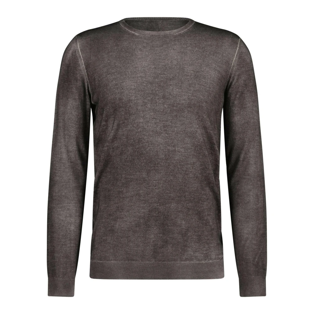 Avant Toi Luxe Pullover van Kasjmier-Zijde Mix Brown Heren