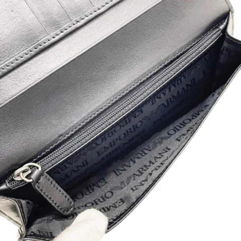 Armani Pre-owned Leather wallets Black Dames
