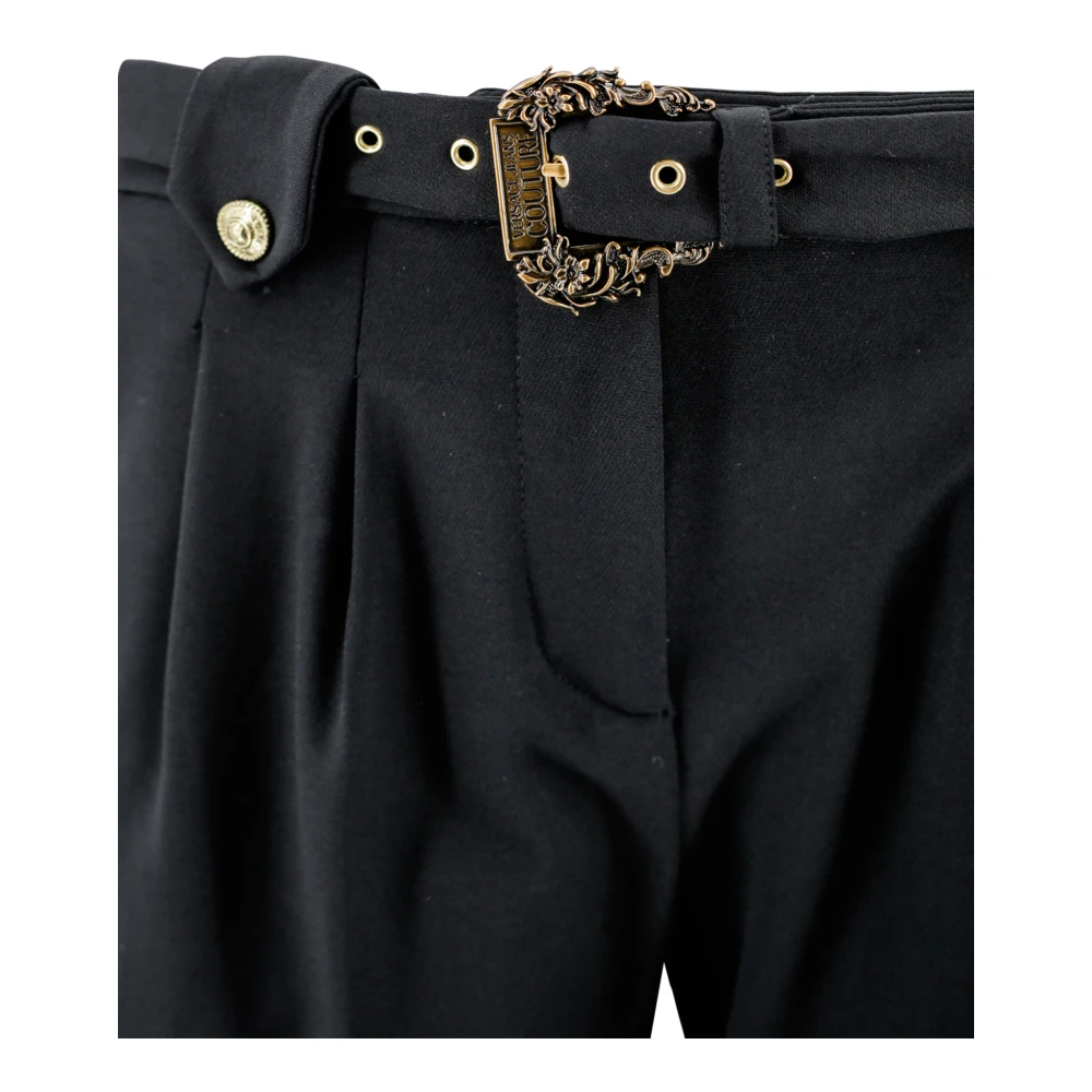 Versace Jeans Couture Zwarte Broek met Persplooi Black Dames