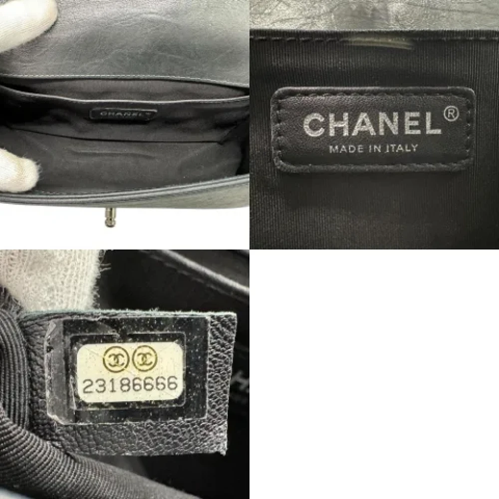 Chanel Vintage Pre-owned Leather chanel-bags Blue Dames
