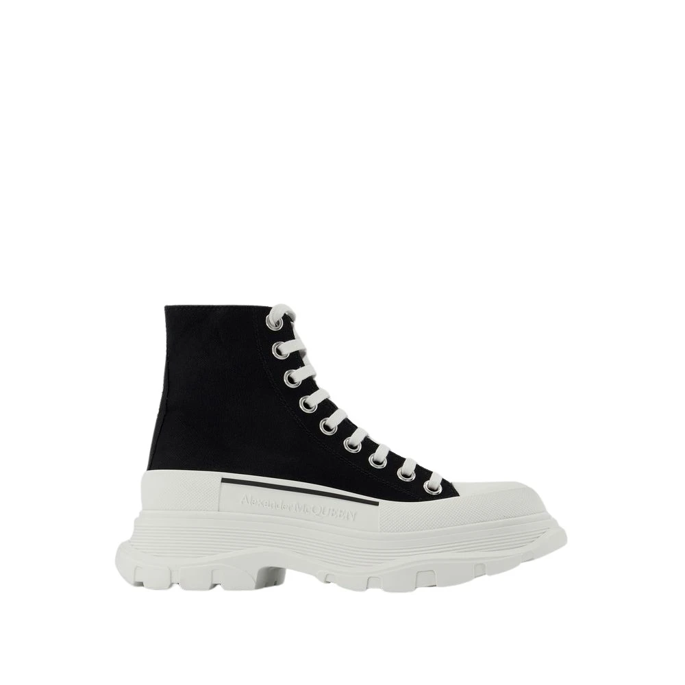Alexander Mcqueen Women's Black Sneakers, 7 Uk, Tread Trainers