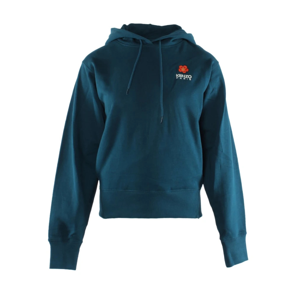 Kenzo Blauwe Klassieke Crest Hoodie voor Vrouwen Blue Dames