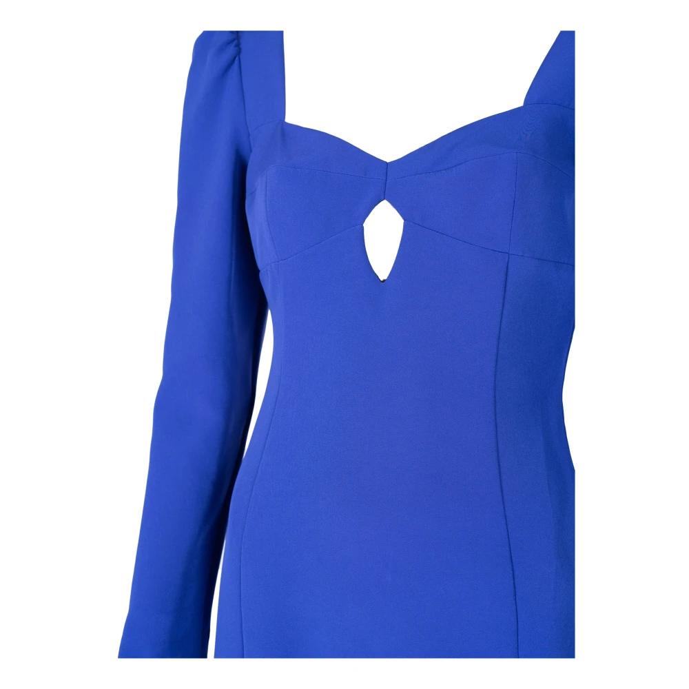 Liu Jo Romantische Hartvormige Halslijn Mini Jurk Blue Dames