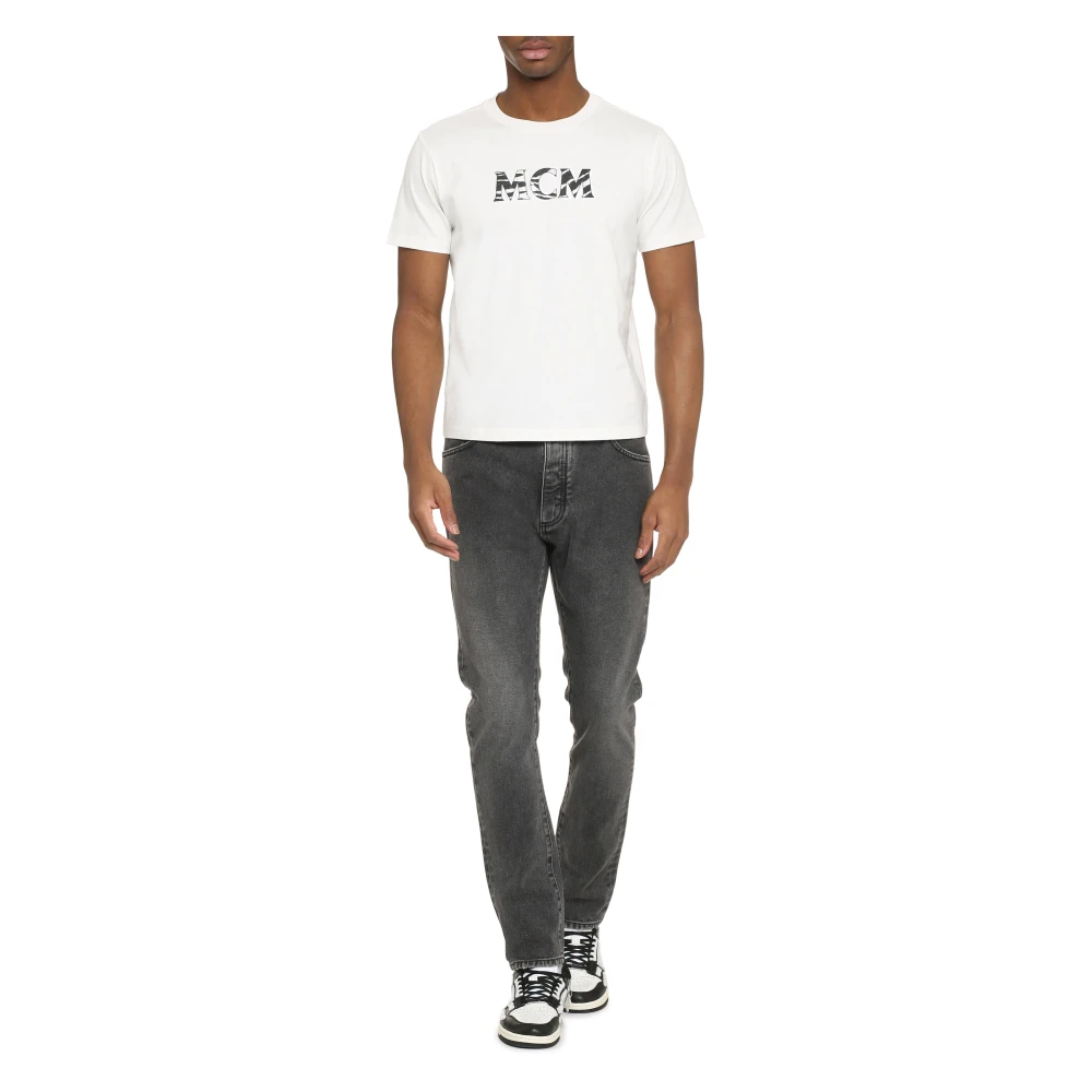 MCM Cotton Logo T-shirt White Heren