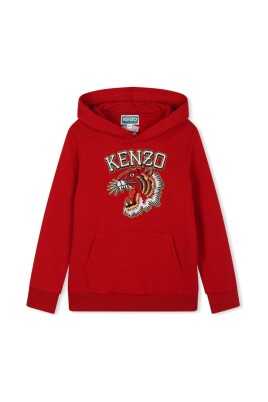 sweat-a-capuche-rouge-classique