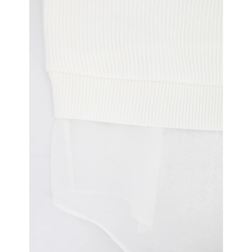 BRUNELLO CUCINELLI Elegante Gebreide Trui met Afneembare Capuchon Beige Dames
