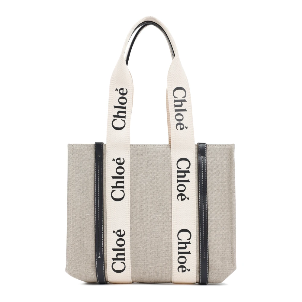 Chloé Neutrale Schoudertas met Blauwe Accenten Beige Dames