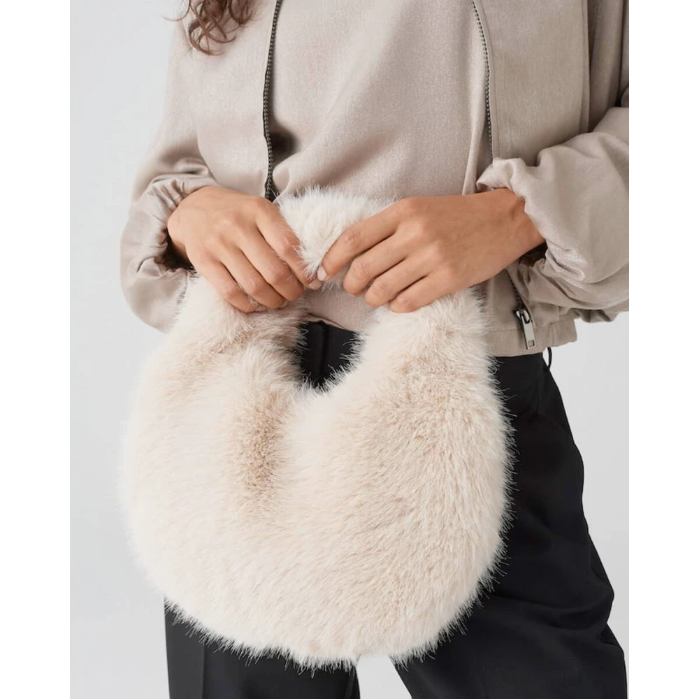 Opus Stijlvolle sjaal met Afury tas Beige Dames