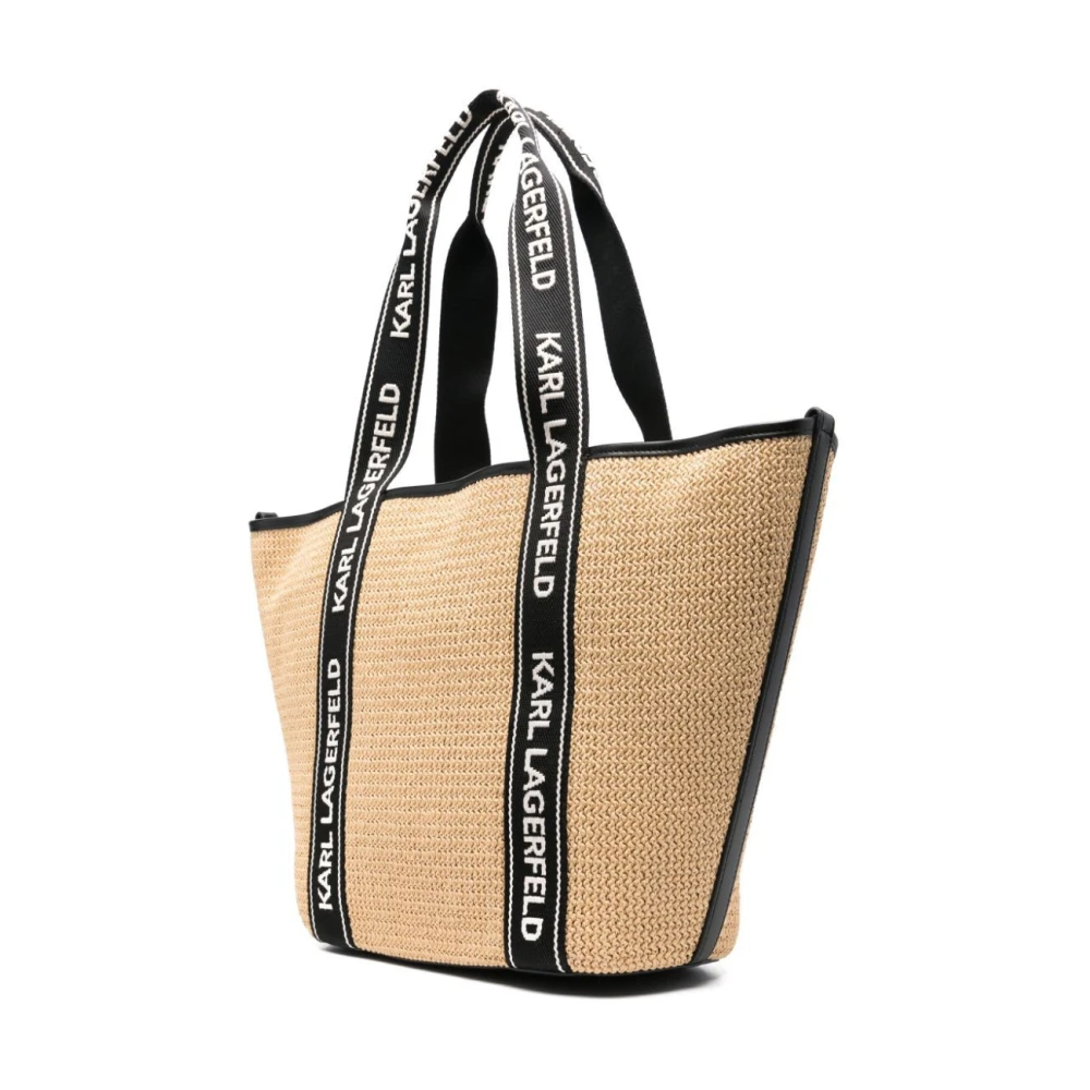 Karl Lagerfeld Essential Raffia TAS Beige Dames