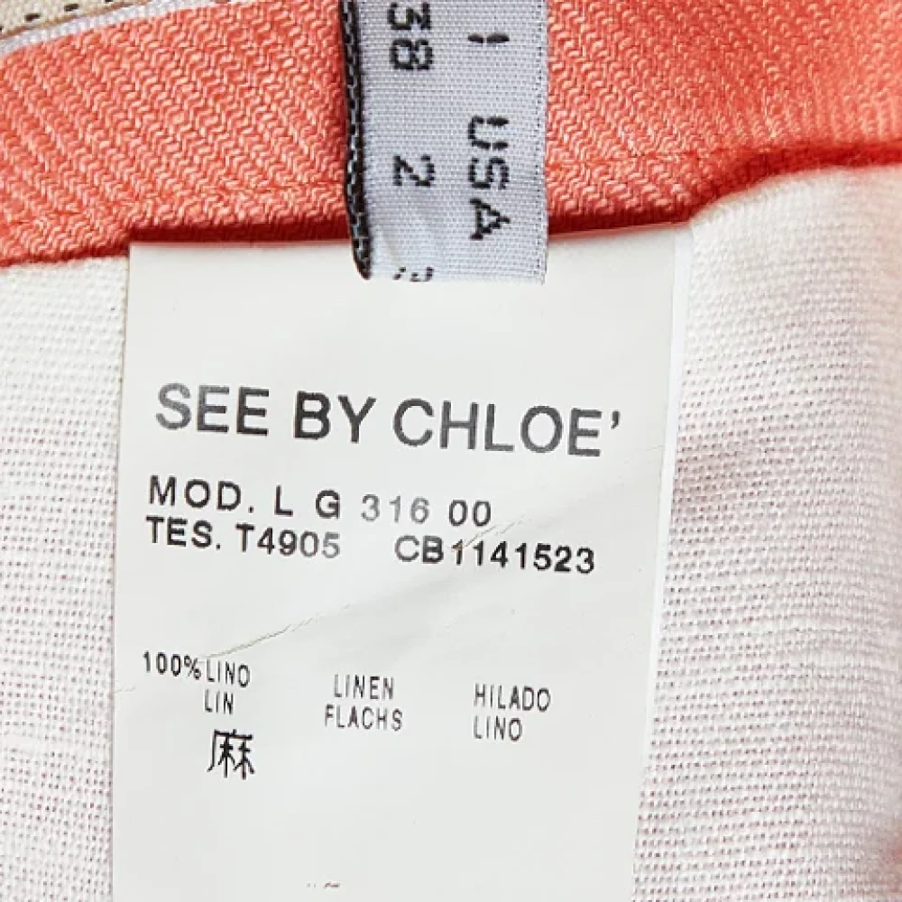Chloé Pre-owned Fabric bottoms Pink Dames