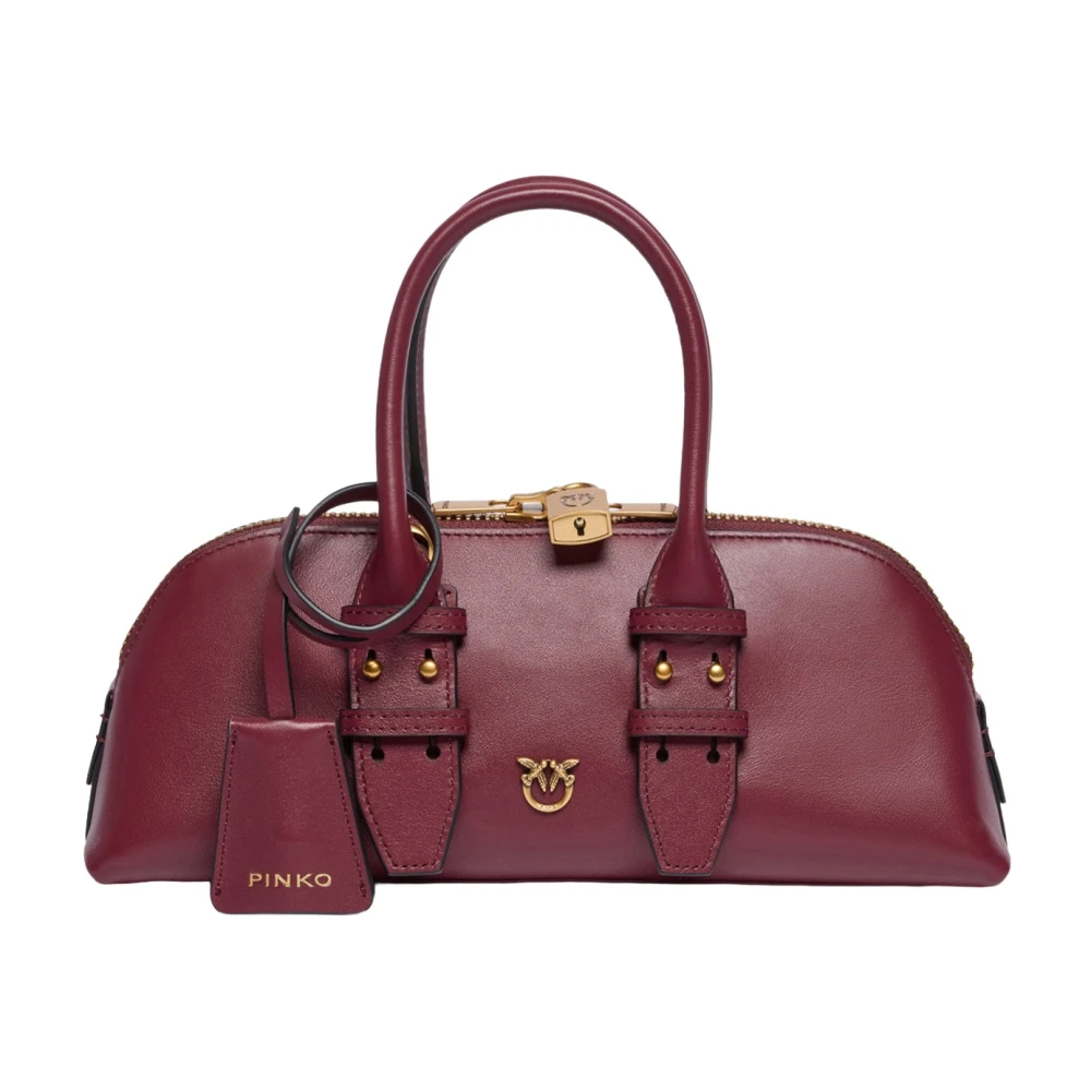 Pinko Donna Rosso - Borsa Bowling Orizzontale Mini - Bags - One Size