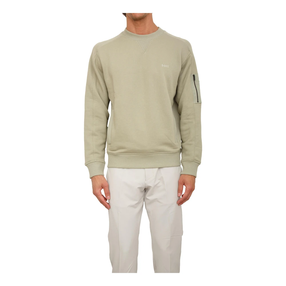 Hugo Men's Green Sweatshirts, L, Sweatshirt Verde