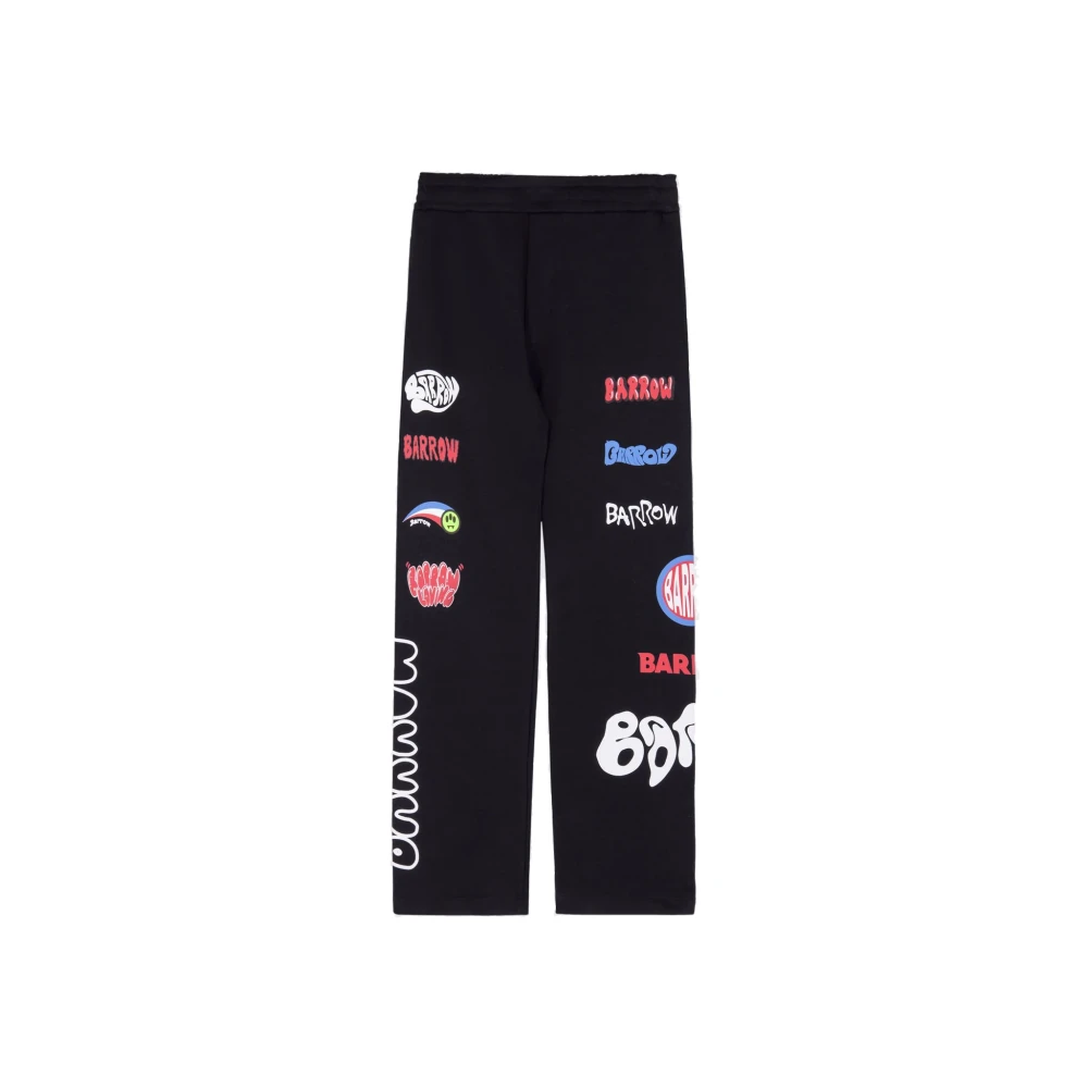 Barrow Sweatpants met Multi Writing Black Heren