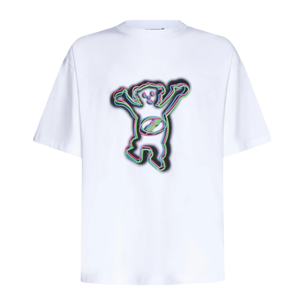 We11Done Teddy Print T-shirt Wit White Heren