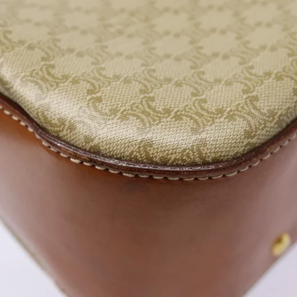 Celine Vintage Pre-owned Canvas handbags Beige Dames