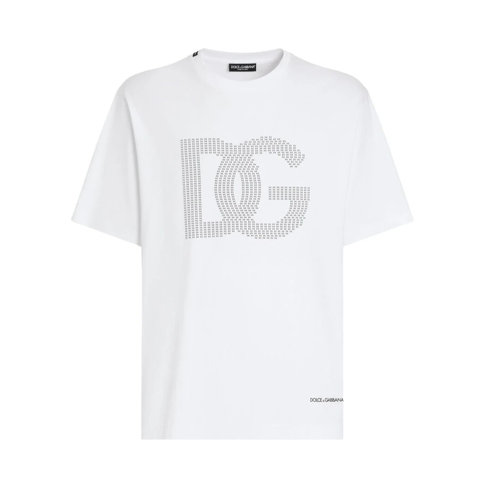 Dolce & Gabbana Witte Crew Neck T-shirt White Heren