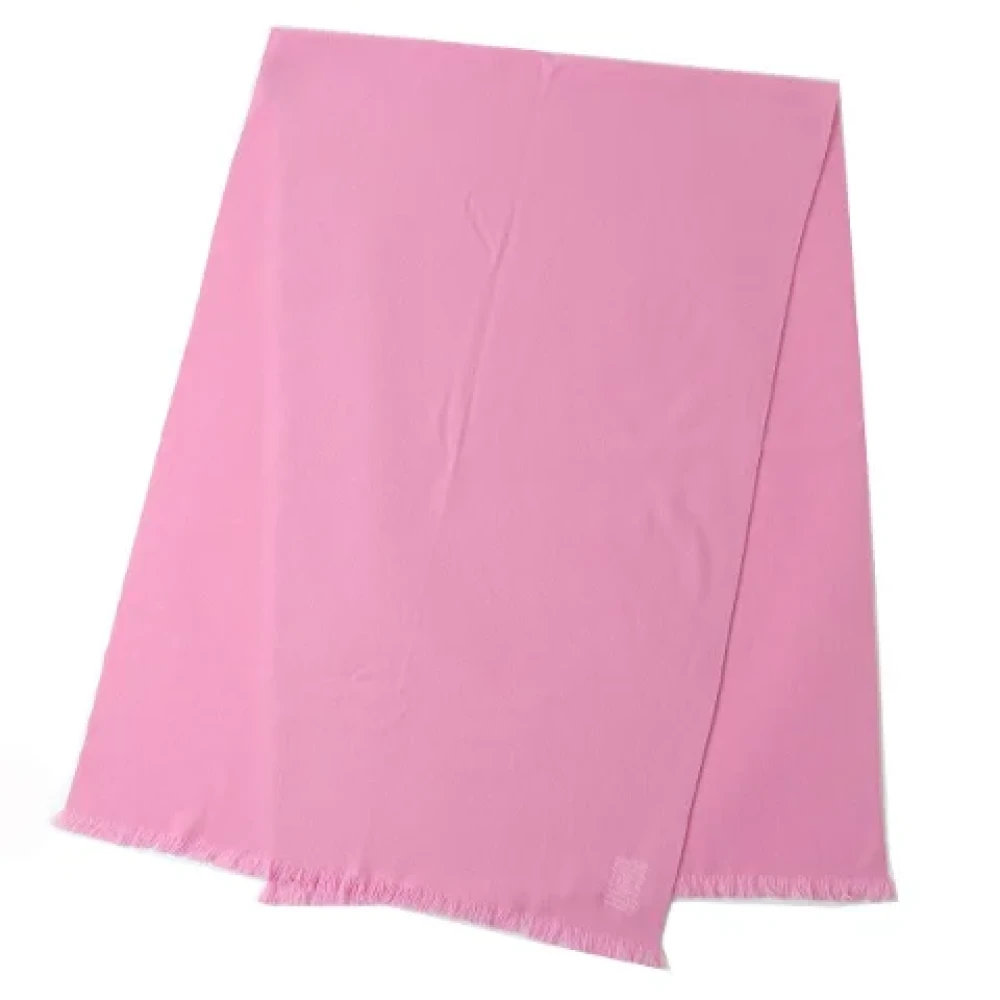 Hermès Vintage Pre-owned Cashmere scarves Pink Dames