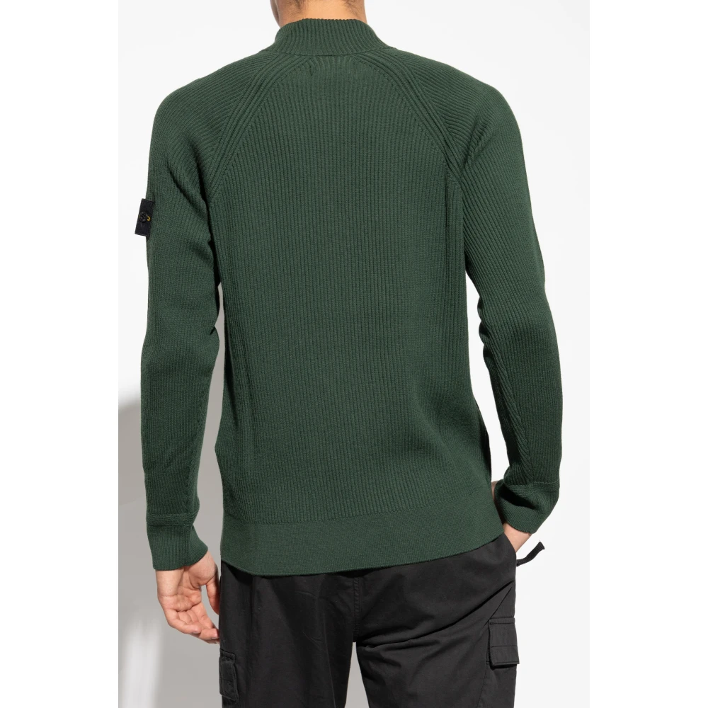 Stone Island Wollen Vest Green Heren