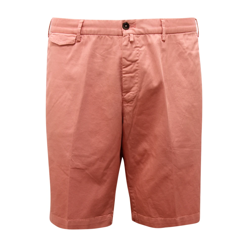 Pt01 Men's Pink Casual Shorts, Xl, Bermuda Stretch Cotton Shorts