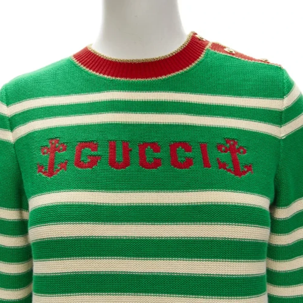 Gucci Vintage Pre-owned Cotton tops Green Dames