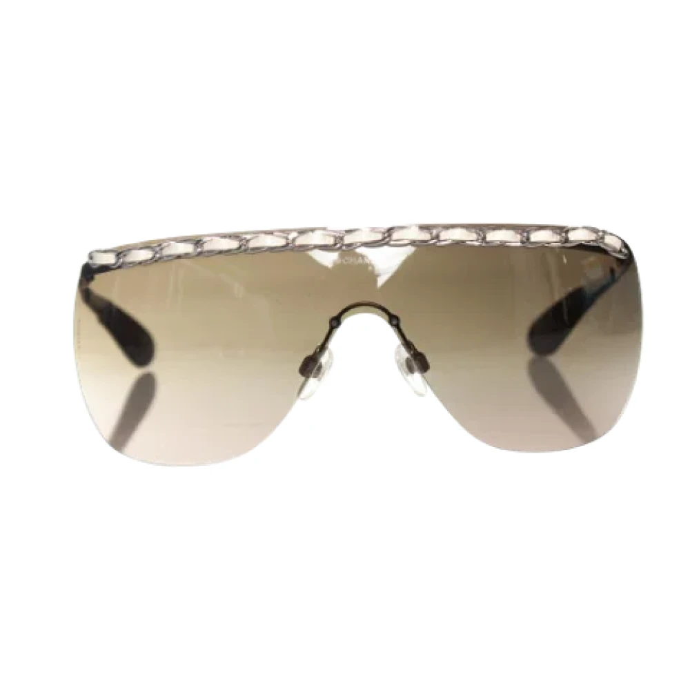 Chanel Vintage Pre-owned Plastic sunglasses Brown Dames