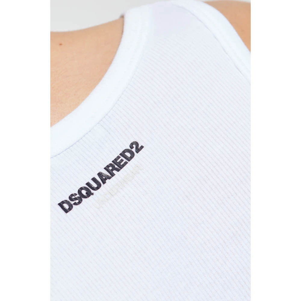 Dsquared2 Twee-pack mouwloze t-shirts White Heren