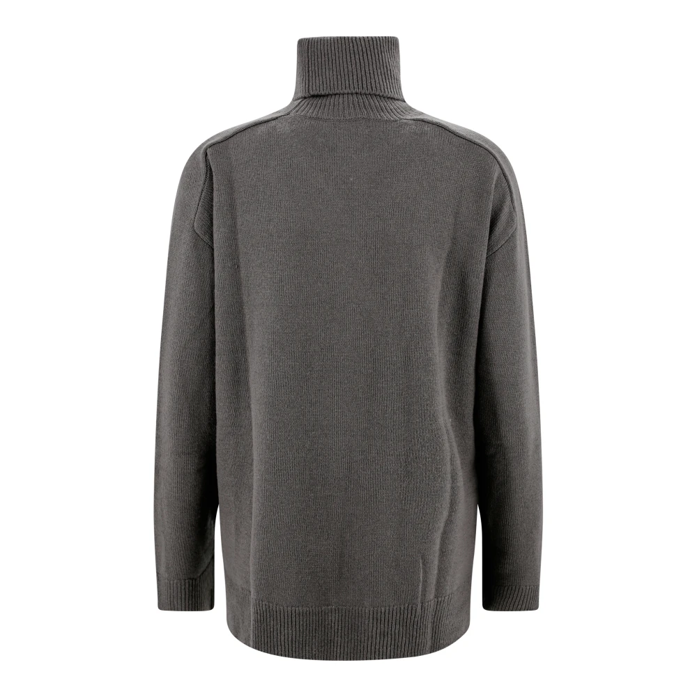 P.a.r.o.s.h. Taupe Gebreide Trui met Hoge Hals Gray Dames