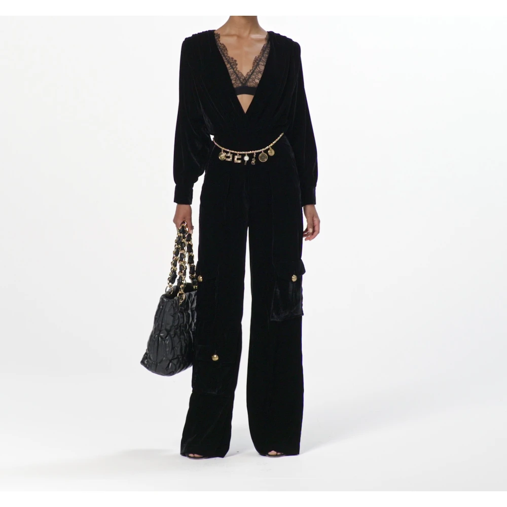 Elisabetta Franchi 110Ero Jumpsuit Black Dames