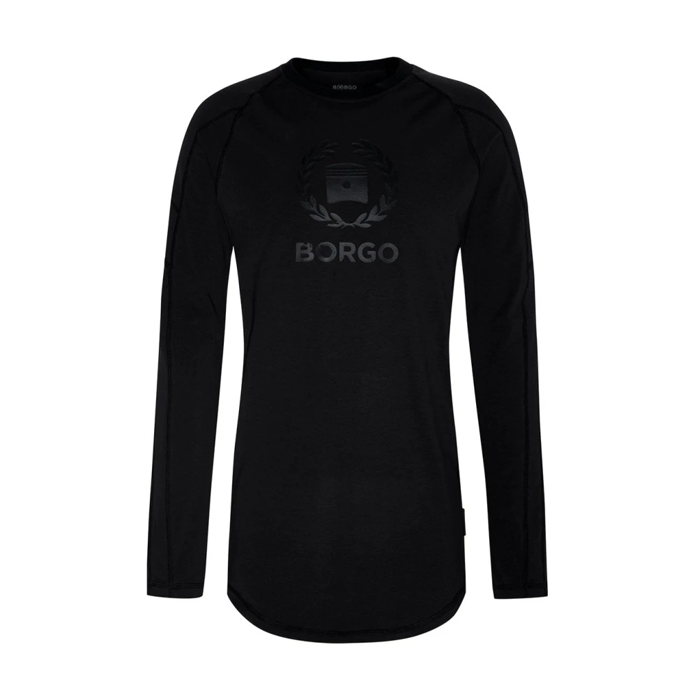 Borgo Siracusa Longlap Nero T-shirt Black Heren
