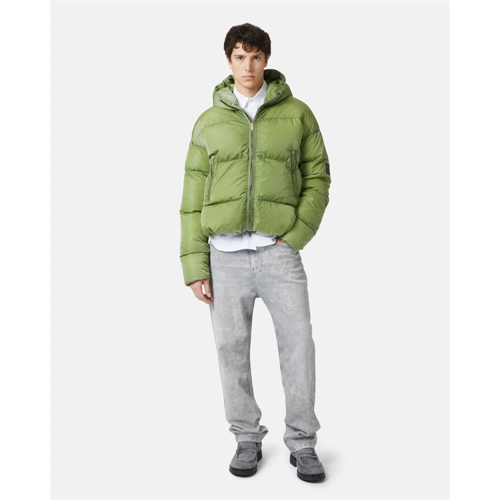 Iceberg Korte donsjas met capuchon Green Heren