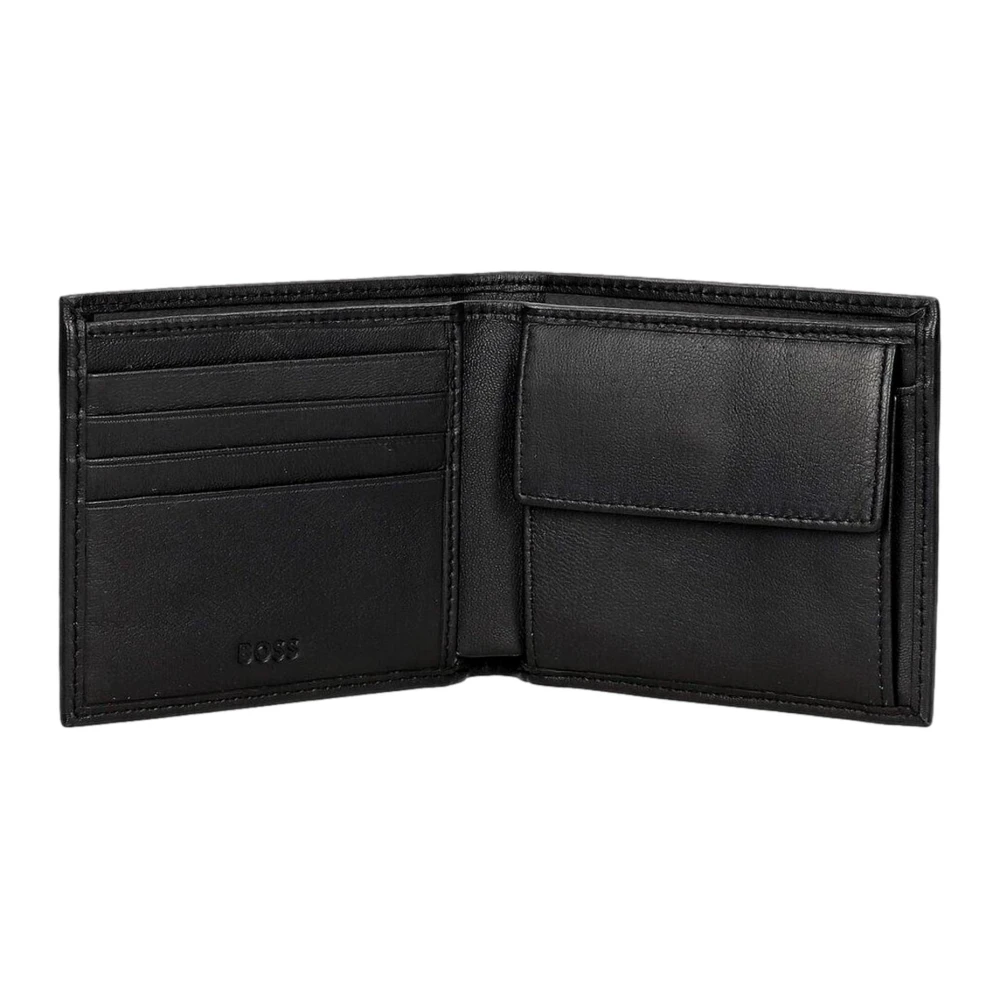 Hugo Boss Heren Portemonnee Randy Zwart Leer Black Heren