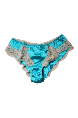 Silk Satin Floral Lace Brief