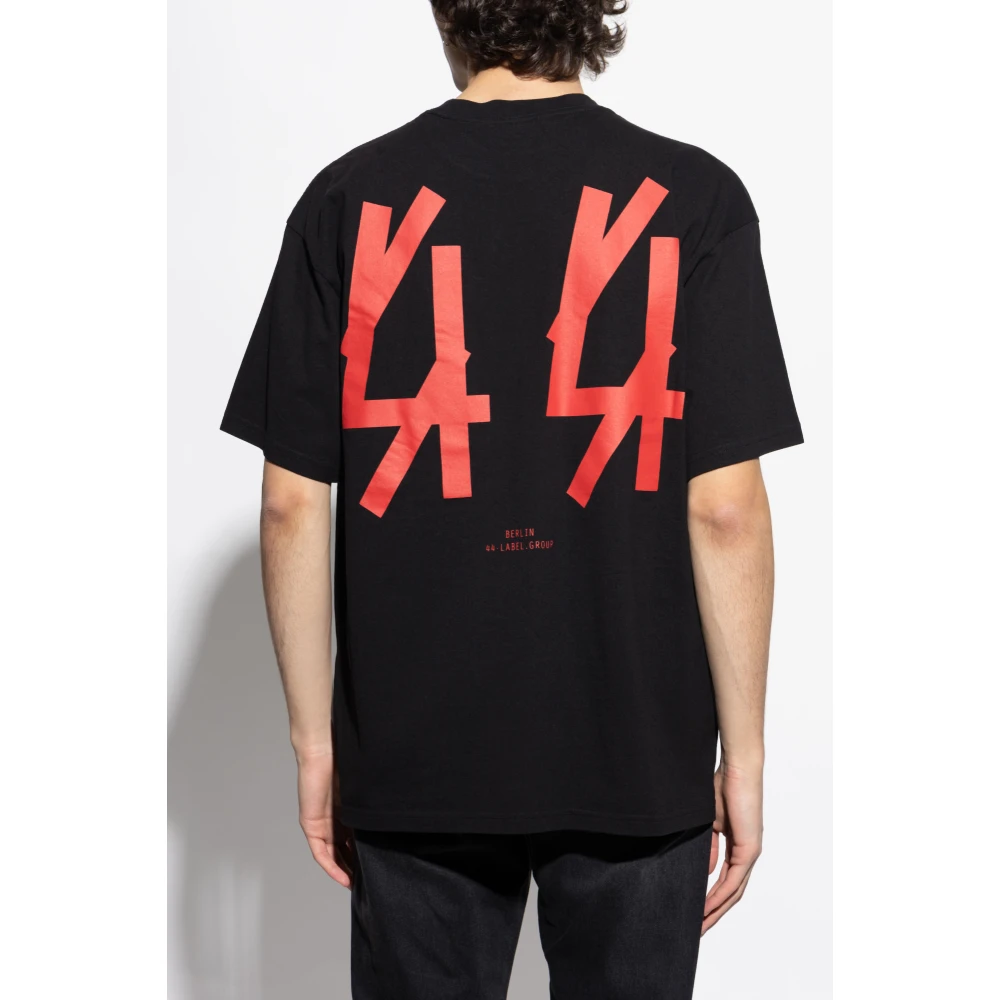 44 Label Group Bedrukt T-shirt Black Heren