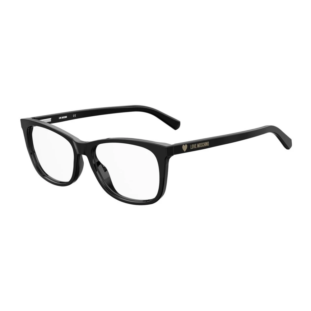 Love Moschino Zwarte Acetaatframe Bril Black Dames
