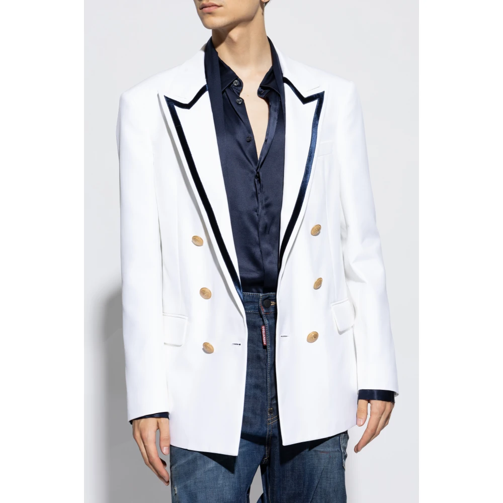 Dsquared2 Double-breasted blazer White Heren