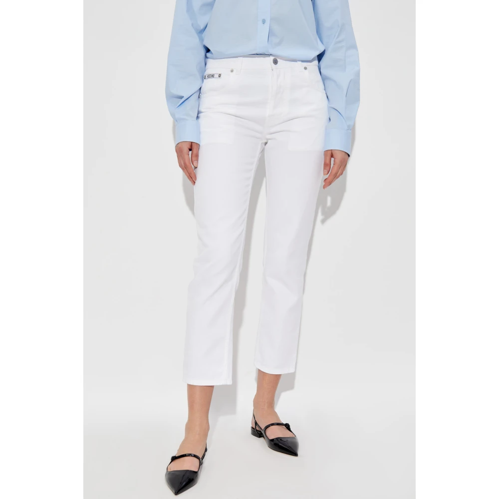 Moschino Jeans met licht toelopende pijpen White Dames