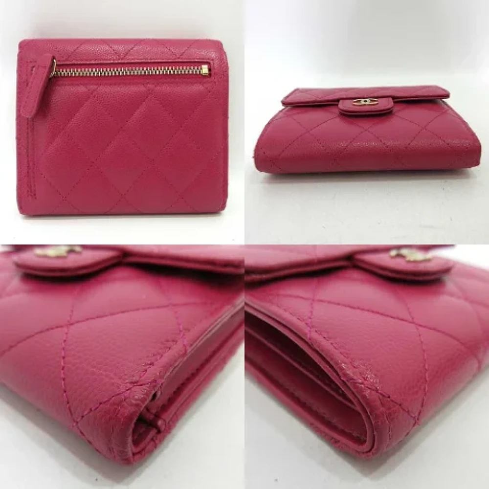 Chanel Vintage Pre-owned Leather wallets Pink Dames