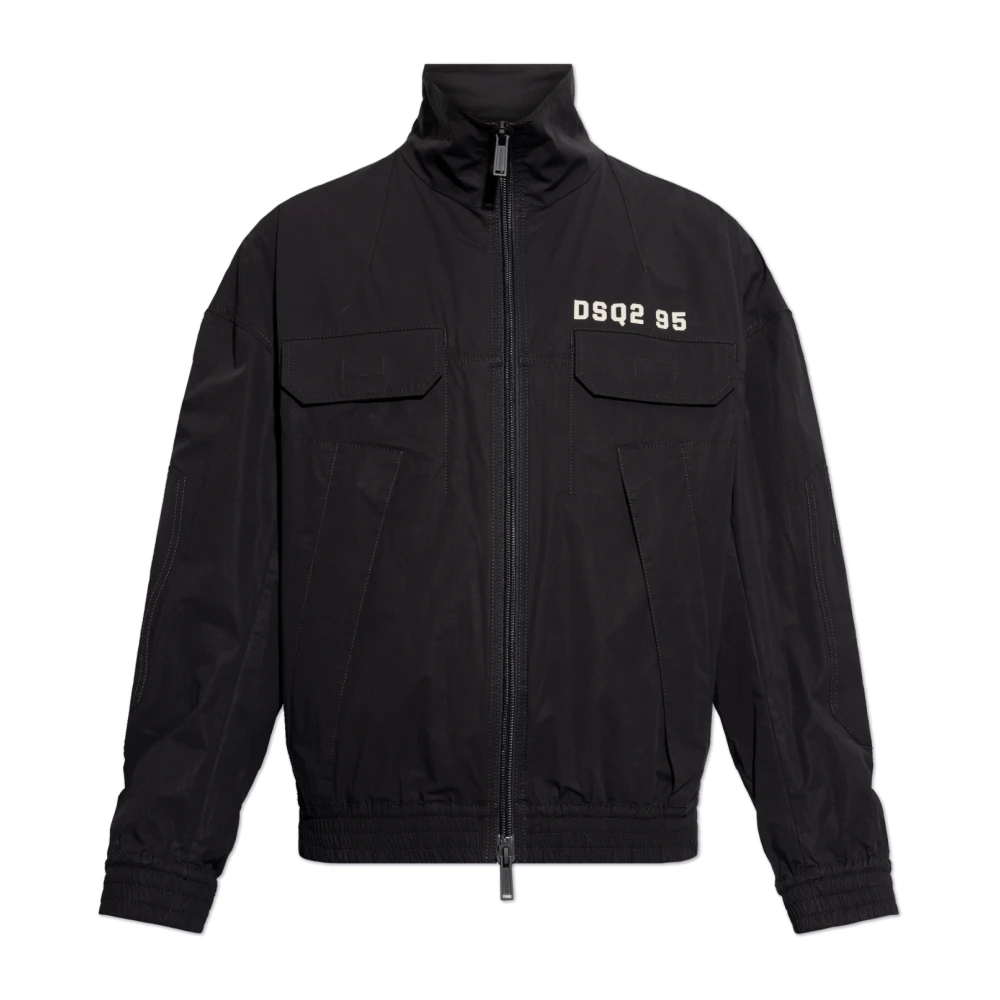 Dsquared2 Jas met bedrukt logo Black Heren