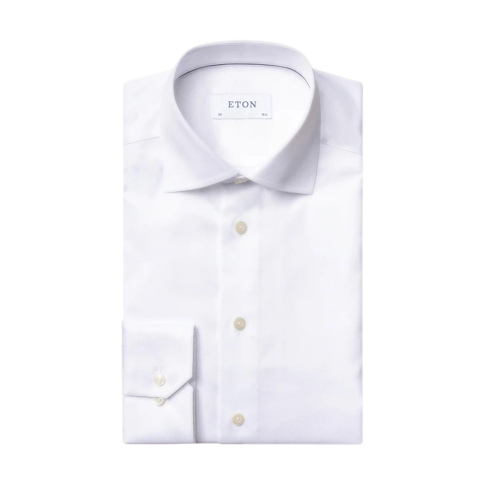 Eton Slimline Signature Twill Skjorta White, Herr