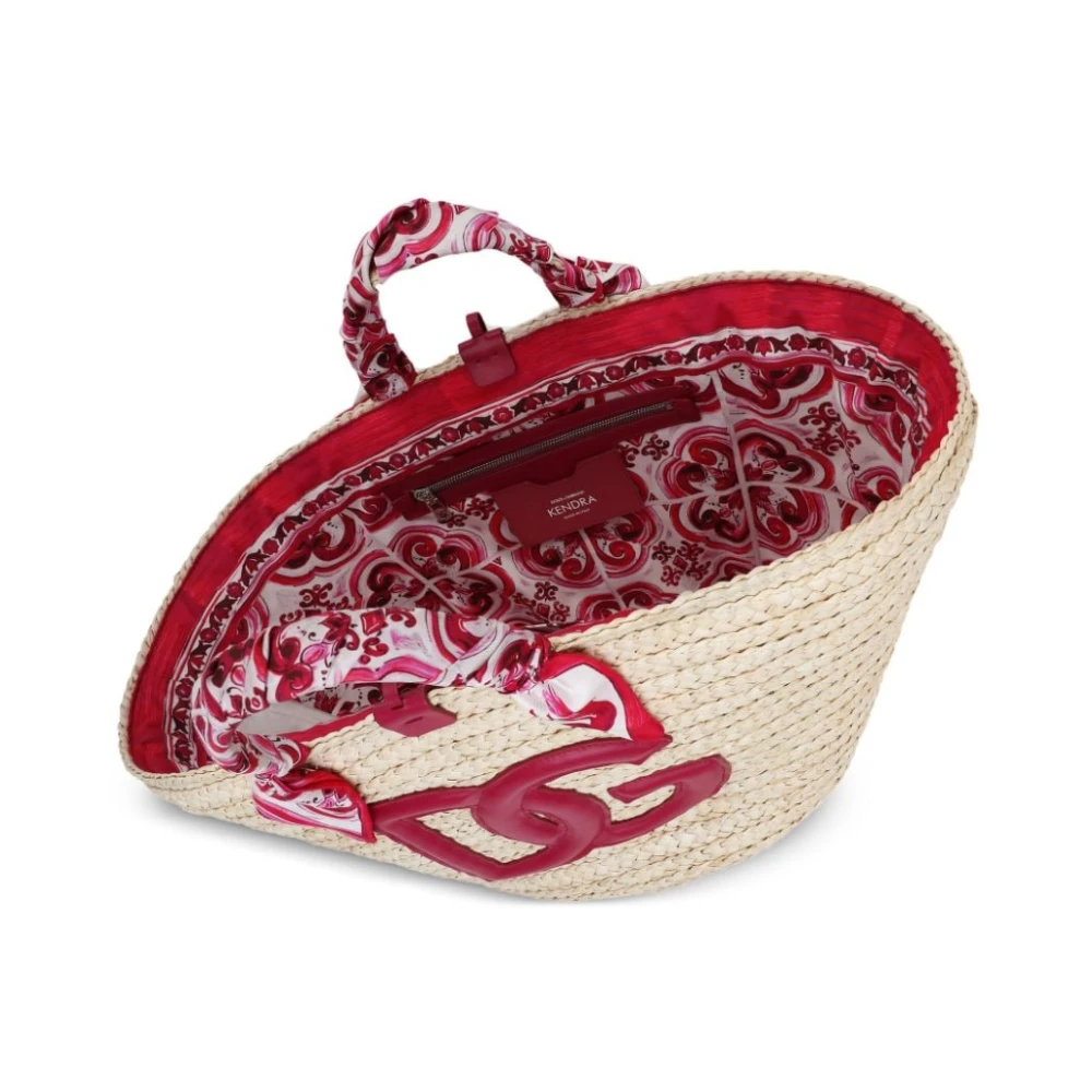 Dolce & Gabbana Stijlvolle Straw Bag voor Vrouwen Beige Dames