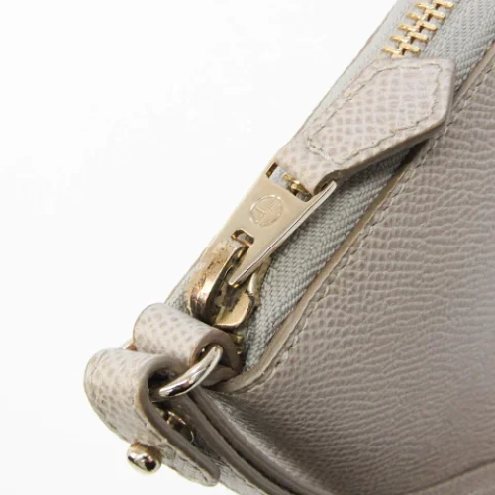 Armani Pre-owned Leather pouches Gray Dames