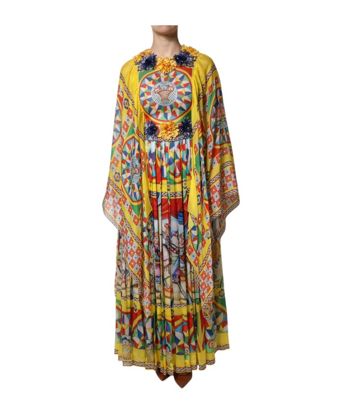 robe-en-soie-a-imprime-carretto-multicolore