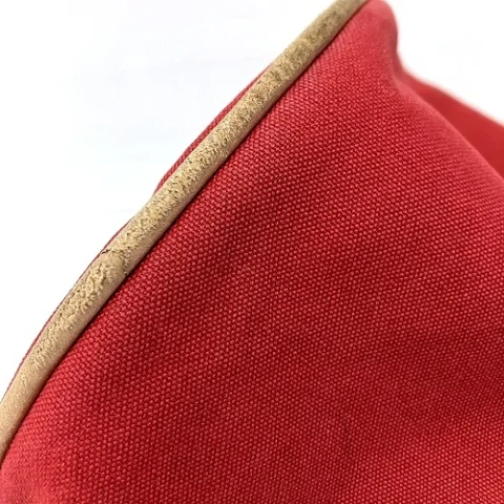 Hermès Vintage Pre-owned Canvas shoulder-bags Red Dames