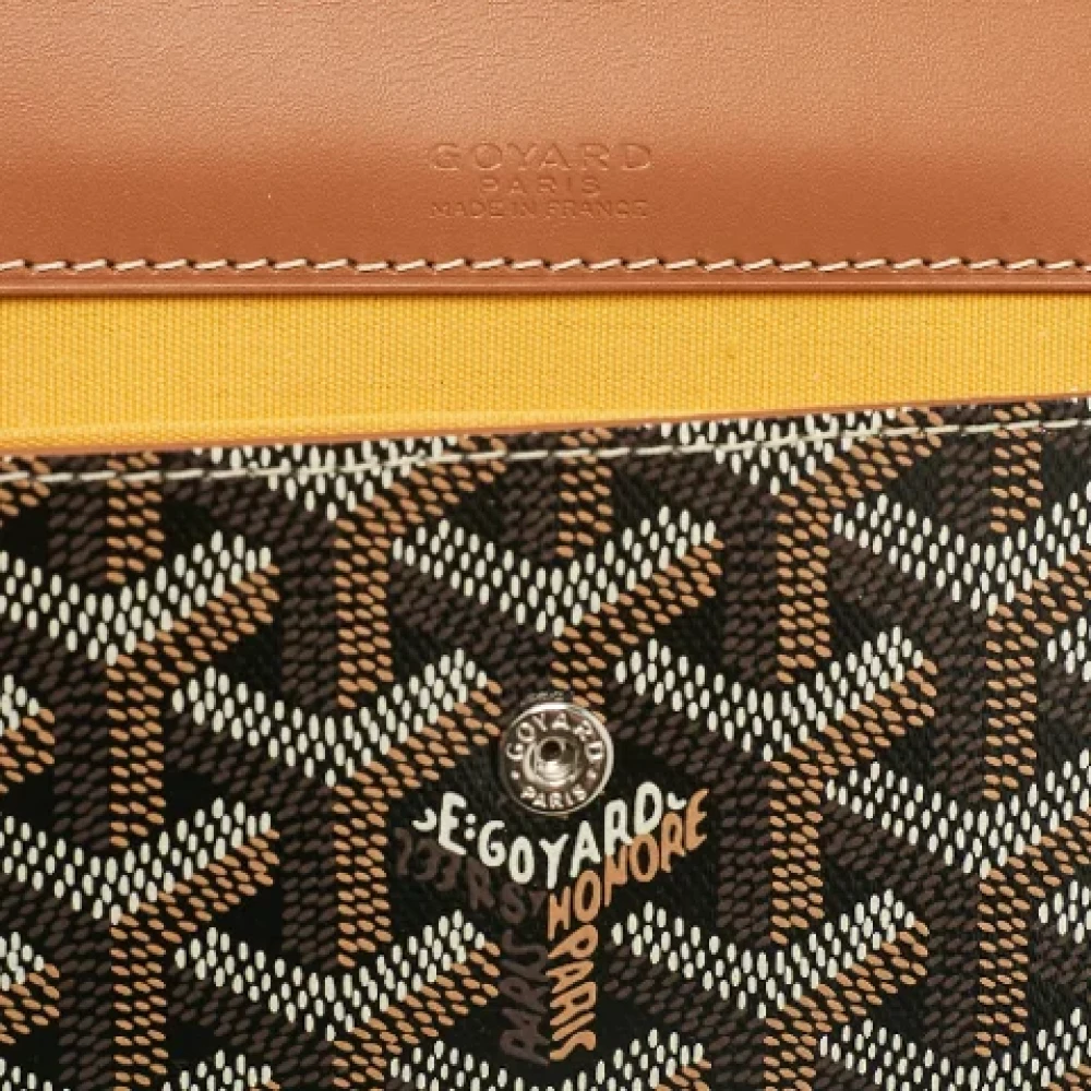 Goyard Vintage Pre-owned Coated canvas clutches Brown Dames