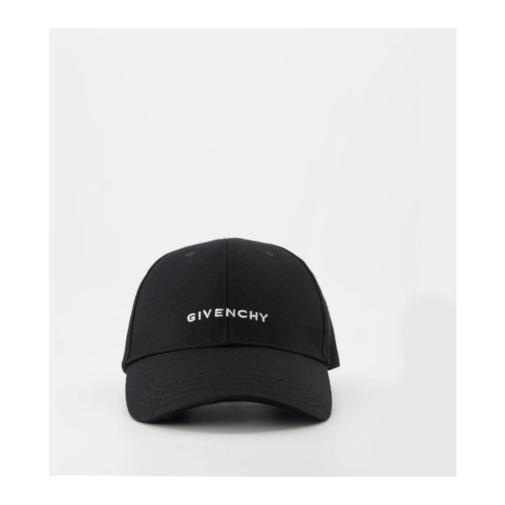 Givenchy Geborduurde Logo Katoenen Pet Black Heren