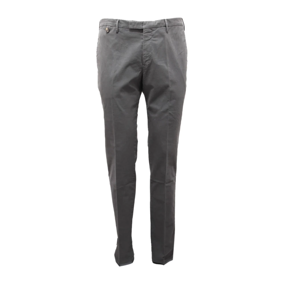 Pt01 Men's Gray Slim-Fit Trousers, 2XL, Super Slim Fit Stretch Trousers